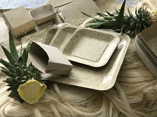 Vajilla germinable LifePack hecha de coronas de piña